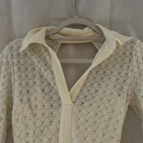 ASOS eyelet mini dress long sleeve - Picture 2 of 3